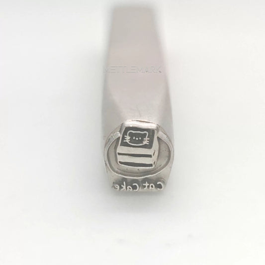 Custom Metal Design Stamp Food Cat And Cake - Memk-1167