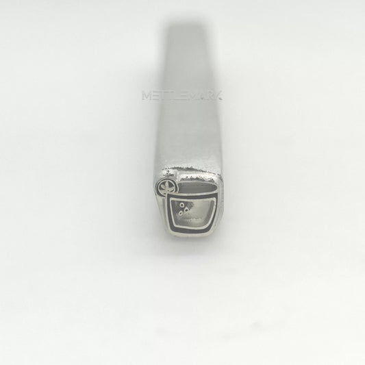 Custom Metal Design Stamp Lemonade Lemon Water Cup with Lemon Slice - Memk-1163