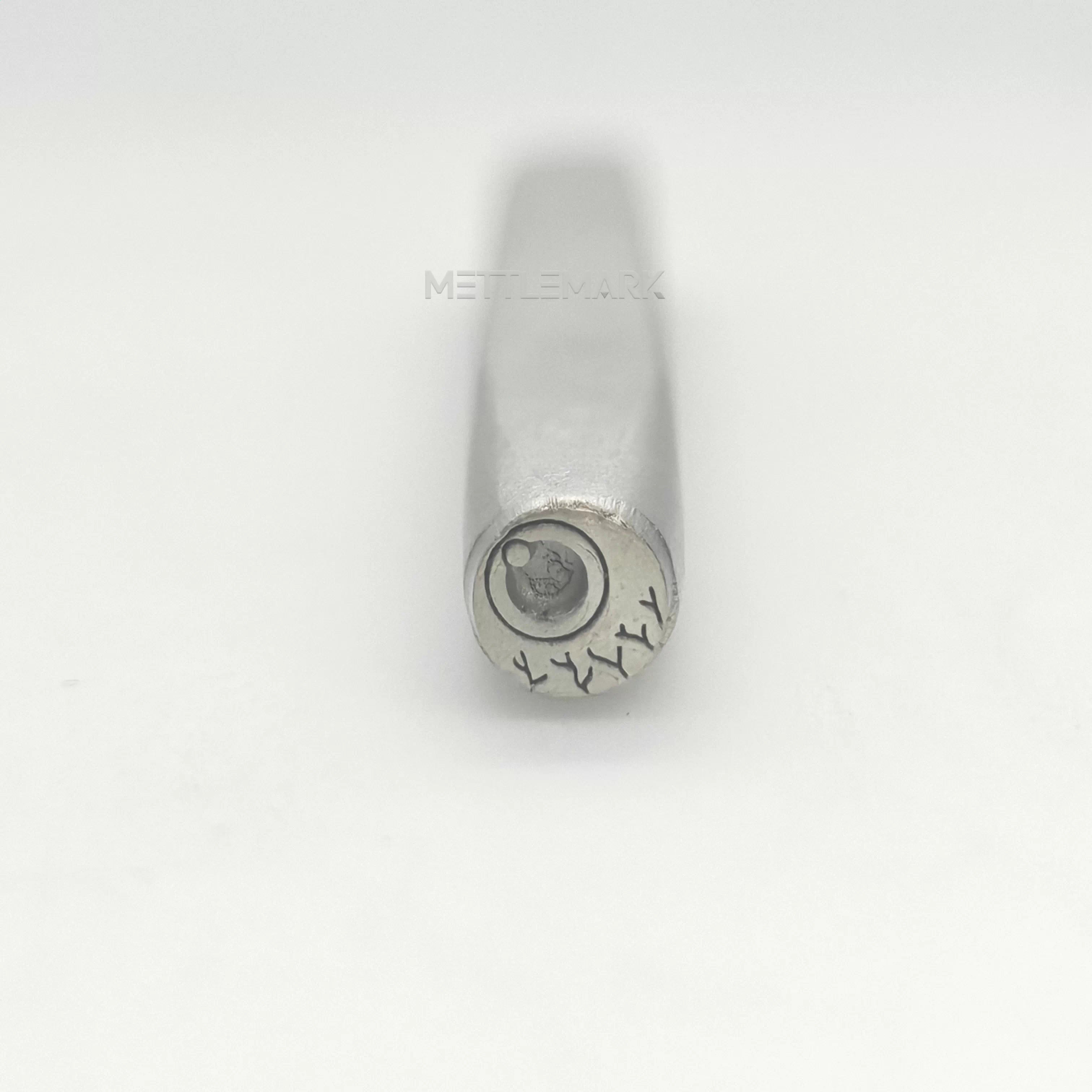 Custom Metal Stamp Halloween Bloodshot Eyes Symbol Metal Design Stamp - Memk-0064