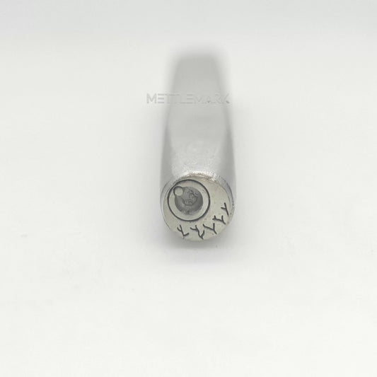 Custom Metal Stamp Halloween Bloodshot Eyes Symbol Metal Design Stamp - Memk-0064