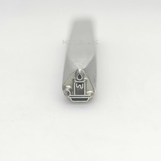 Custom Metal Stamp Halloween Candle 4 Symbol Metal Design Stamp - Memk-0056