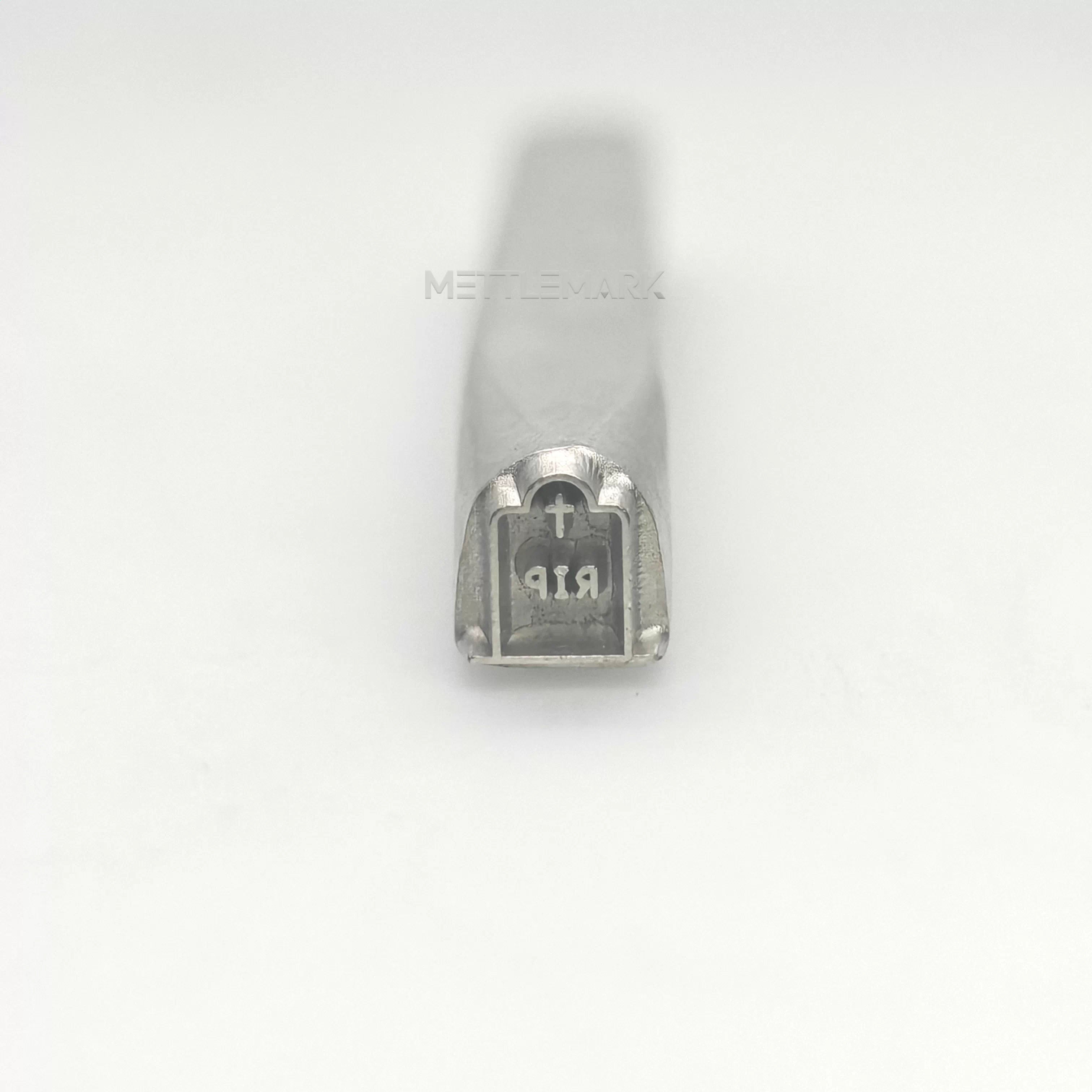 Custom Metal Stamp Halloween Cross Tombstone 7 Symbol Metal Design Stamp - Memk-0010