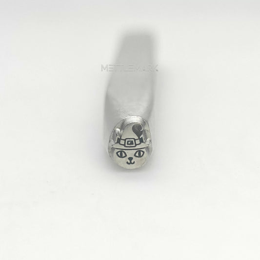 Custom Metal Stamp Halloween Elf Cat Symbol Metal Design Stamp - Memk-0043