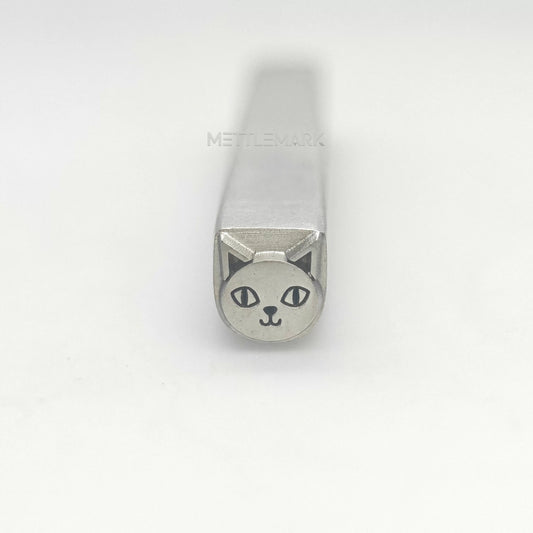 Custom Metal Stamp Halloween Evil Cat Symbol Metal Design Stamp - Memk-0066