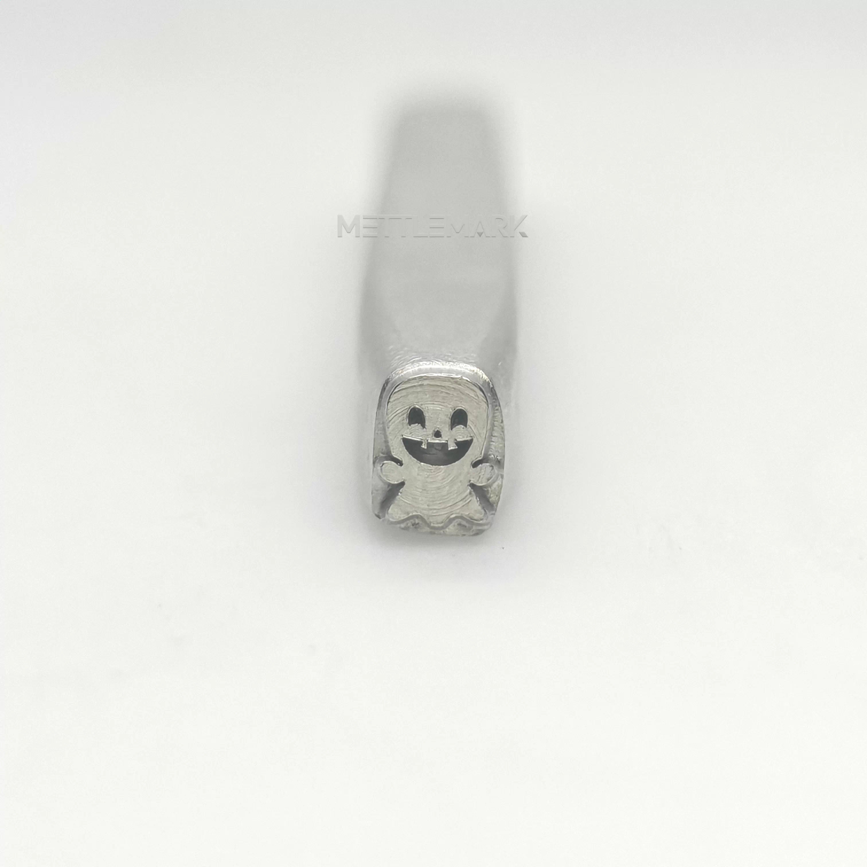 Custom Metal Stamp Halloween Ghost 3 Symbol Metal Design Stamp - Memk-0022