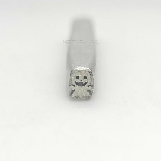 Custom Metal Stamp Halloween Ghost 3 Symbol Metal Design Stamp - Memk-0022