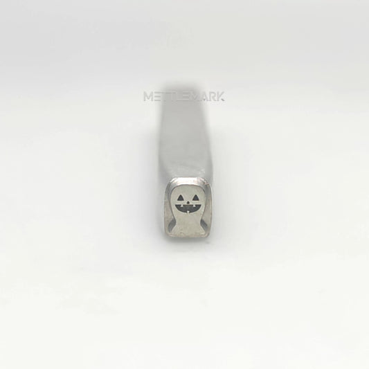 Custom Metal Stamp Halloween Jack-o'-Lantern beneath the White Robe - Memk-0079