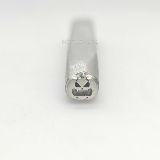 Custom Metal Stamp Halloween Ghost Face Pumpkin 3 Symbol Metal Design Stamp - Memk-0084