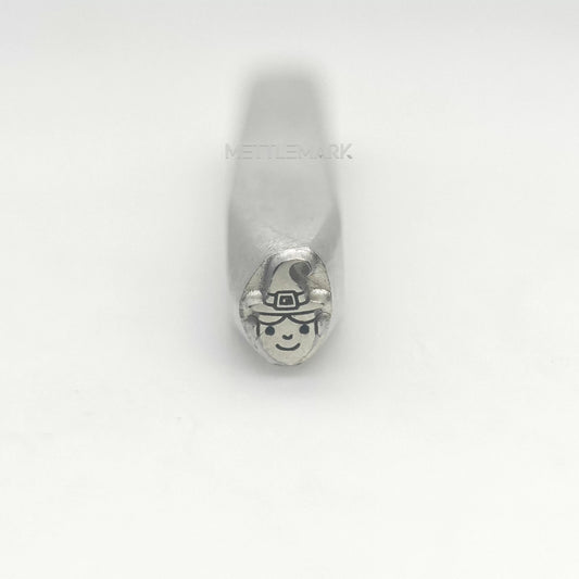 Custom Metal Stamp Halloween Male Elf Symbol Metal Design Stamp - Memk-0042
