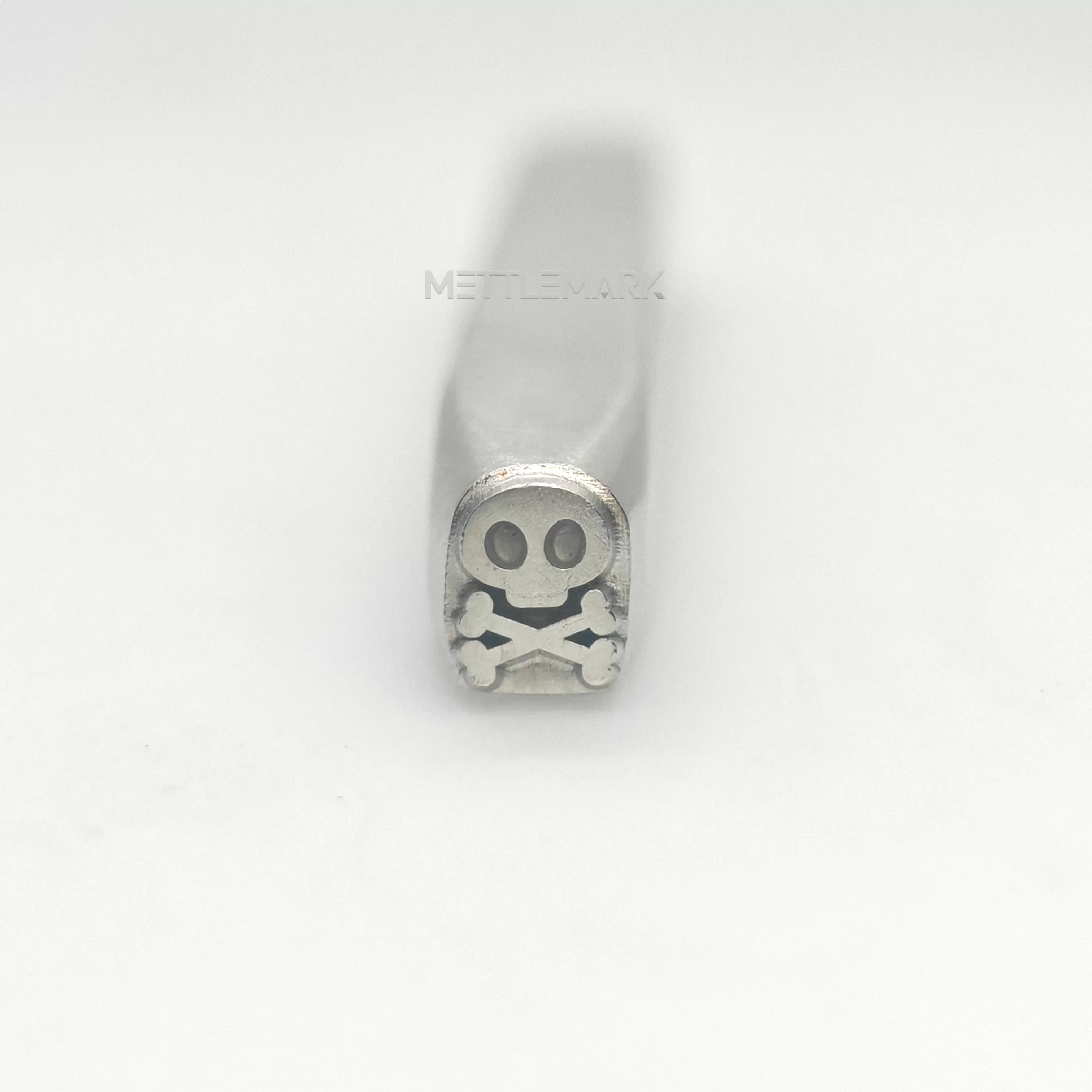 Custom Metal Stamp Halloween Pirate Skull 1 Symbol Metal Design Stamp - Memk-0035