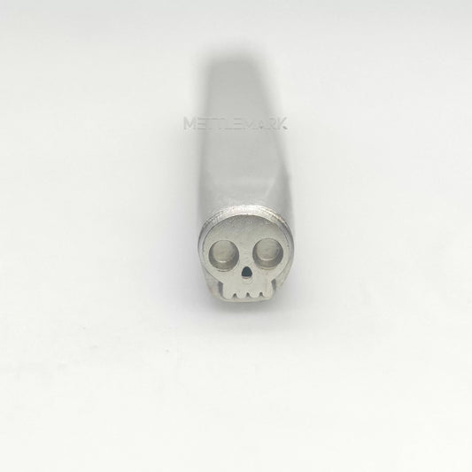 Custom Metal Stamp Halloween Skull Cover 2 Symbol Metal Design Stamp - Memk-0073