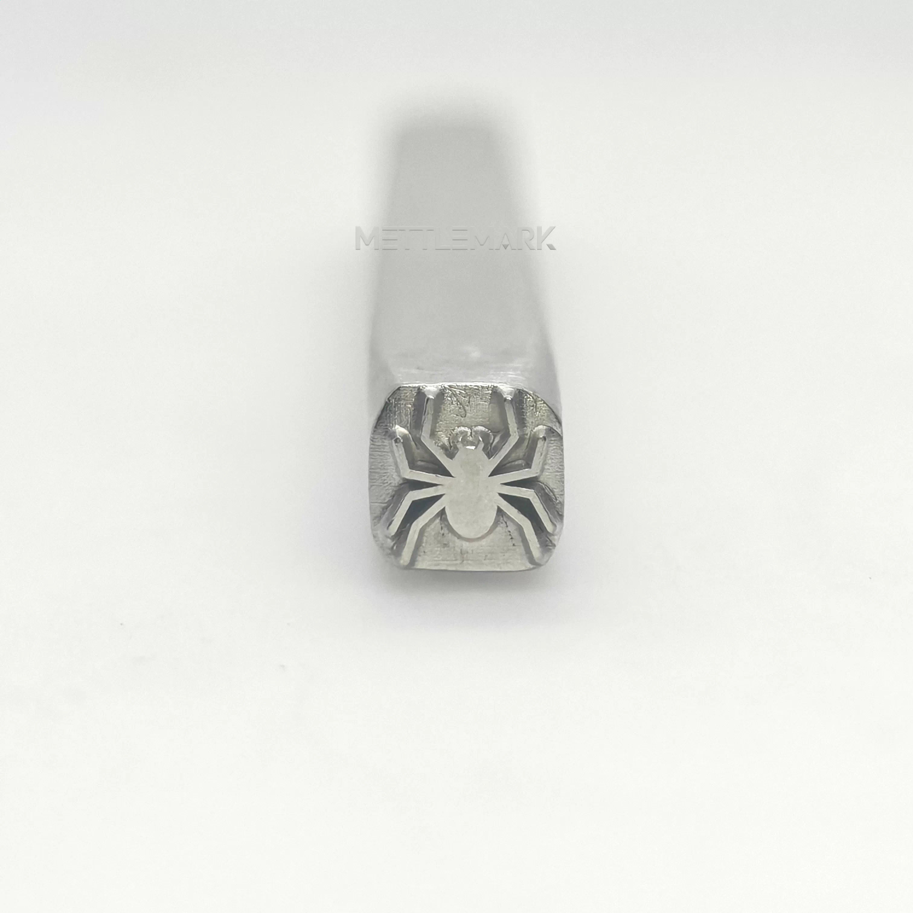 Custom Metal Stamp Halloween Spider 2 Symbol Metal Design Stamp - Memk-0049