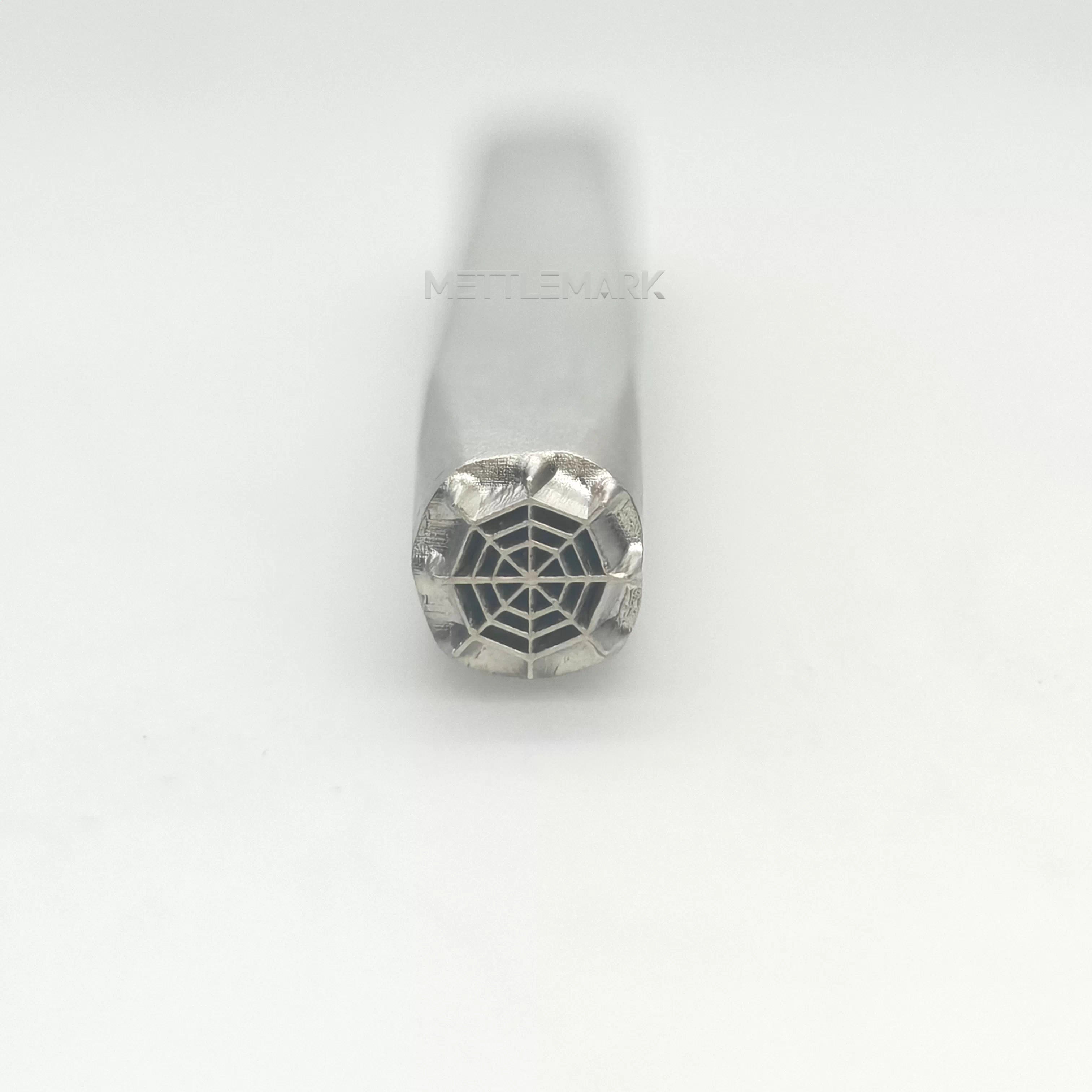 Custom Metal Stamp Halloween Spider Web 1 Symbol Metal Design Stamp - Memk-0050