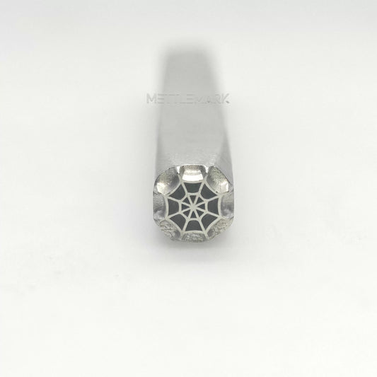 Custom Metal Stamp Halloween Spider Web 3 Symbol Metal Design Stamp - Memk-0052