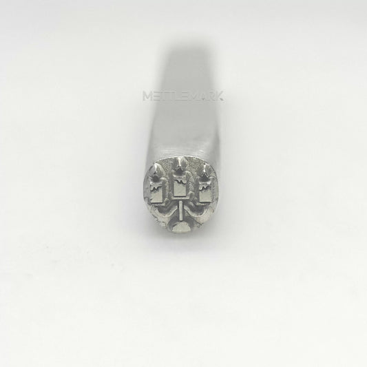 Custom Metal Stamp Halloween Three Candles Symbol Metal Design Stamp - Memk-0001