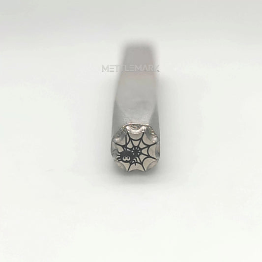 Custom Metal Stamp Halloween Web Spider Symbol Metal Design Stamp - Memk-0046