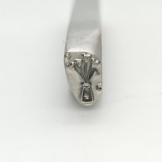 Custom Metal Stamp Leisure Vase Symbol Metal Design Stamp - Memk-0233