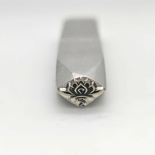 Custom Metal Design Stamp Lotus with Cloud Tail - Memk-1040