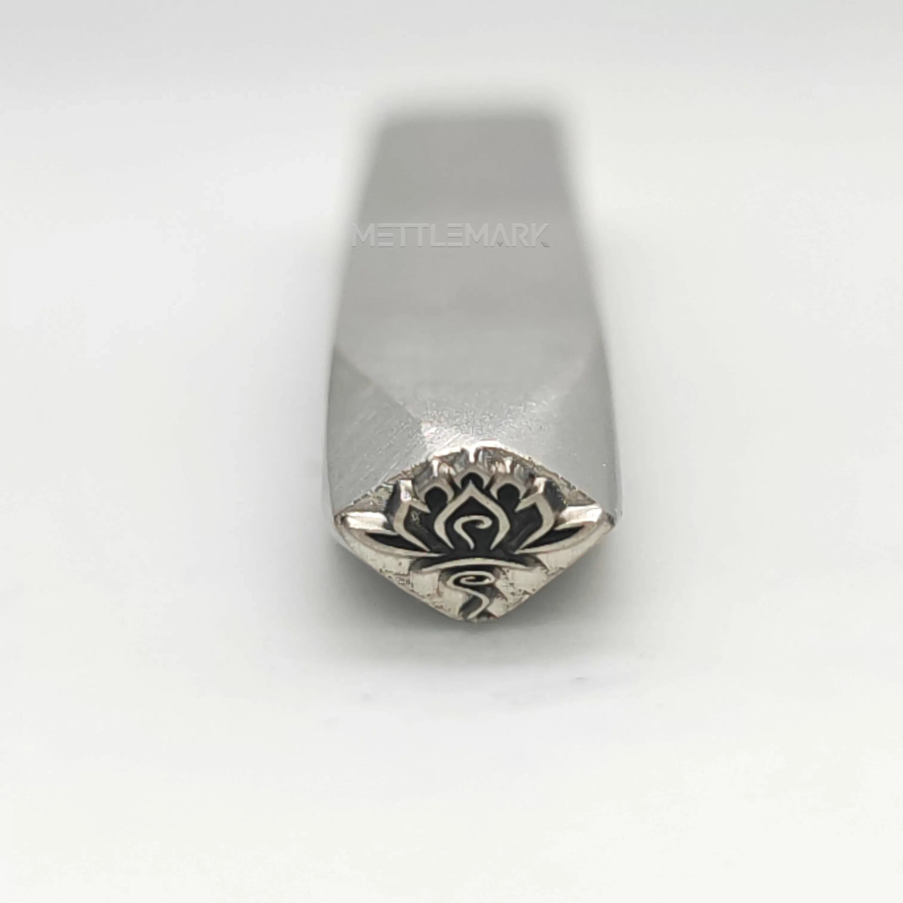 Custom Metal Design Stamp Lotus with Cloud Tail - Memk-1040