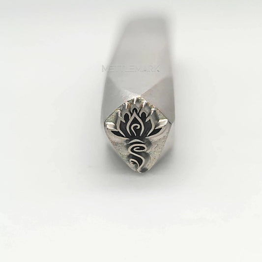 Custom Metal Design Stamp Auspicious Cloud & Lotus - Memk-1042