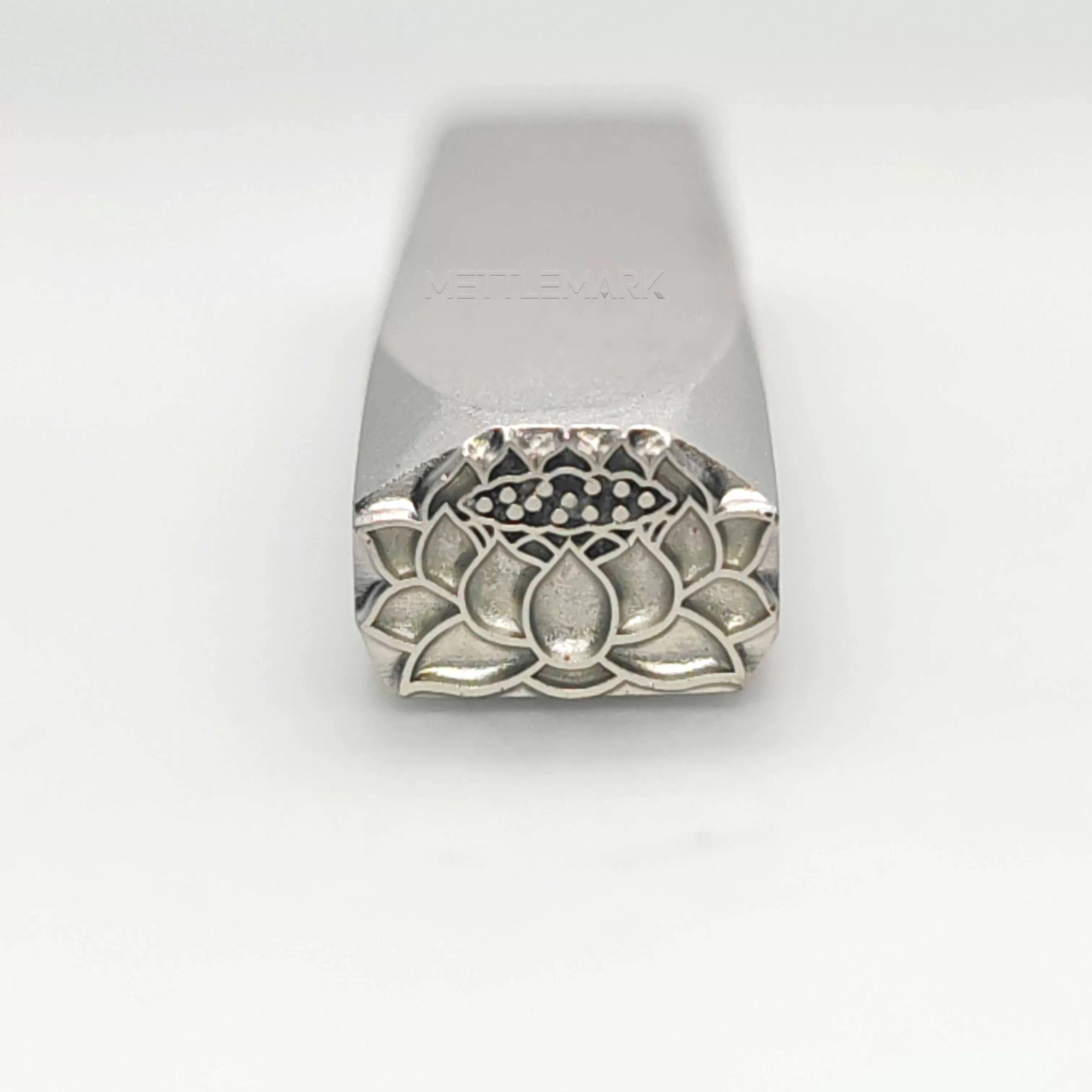 Custom Metal Design Stamp Lotus with Seed Pods- Memk-1026