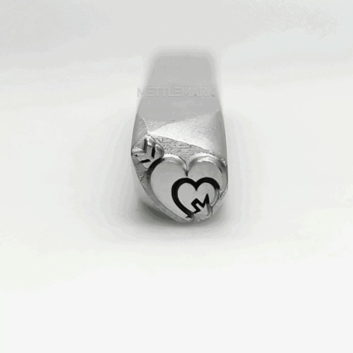 Custom Metal Design Stamp Love Cupid'S Arrow & Connecting Two Hearts - Memk-0725