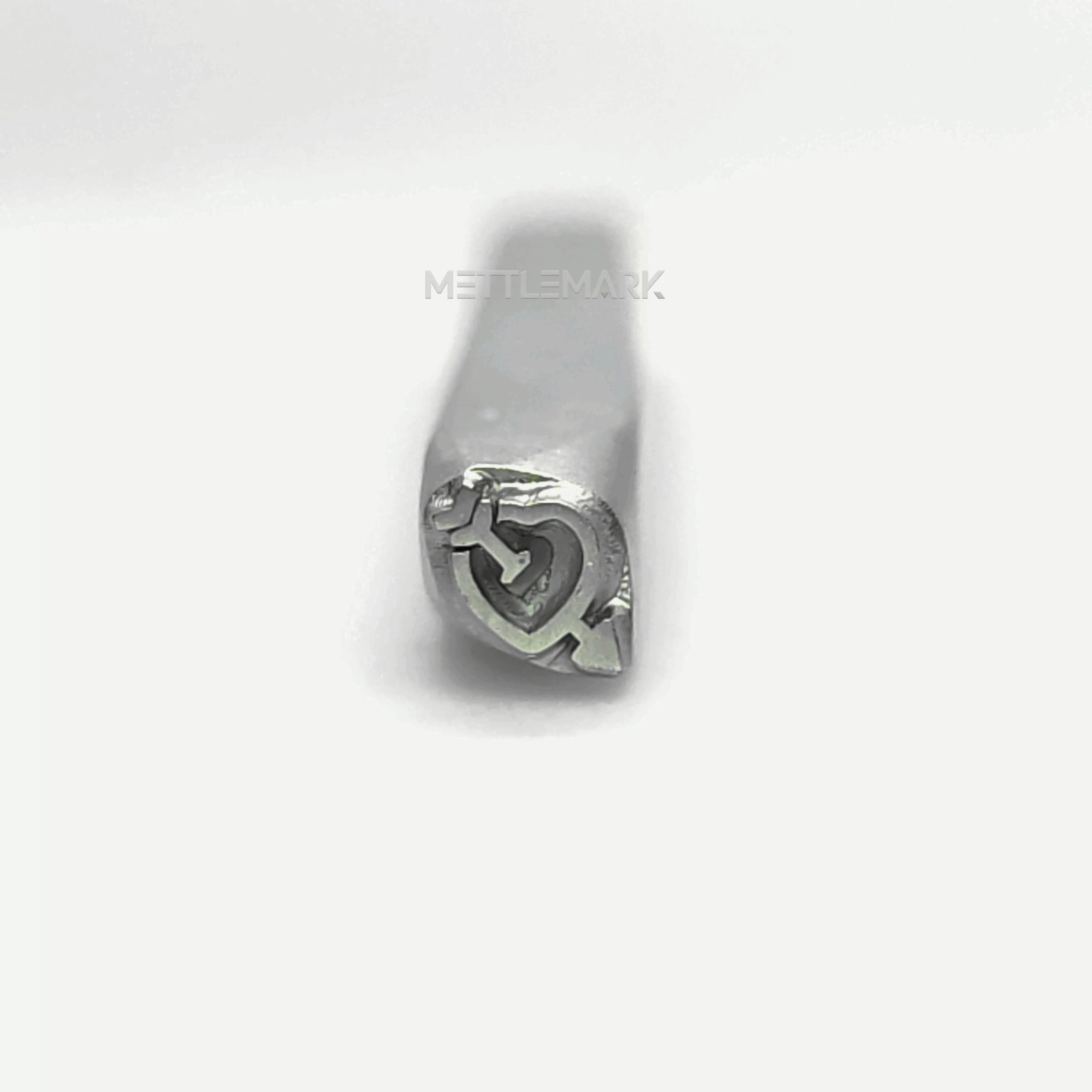 Metal stamping tool with CupidsArrow