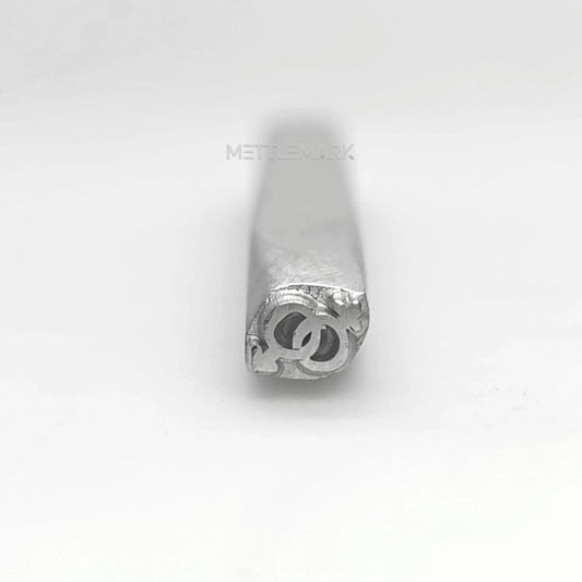 Custom Metal Design Stamp Love Heart & Arrow & Interlocking - Memk-0740