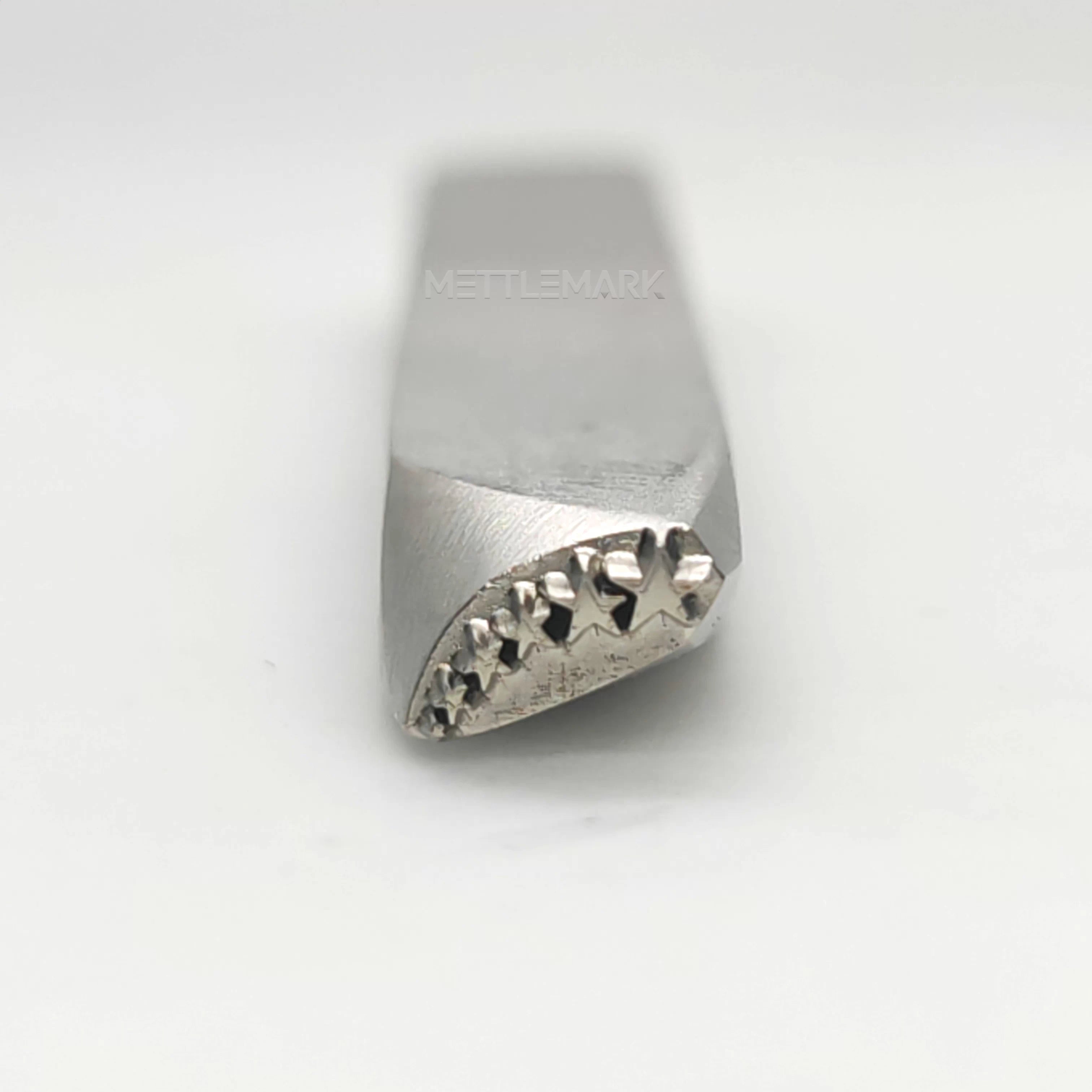 Custom Metal Design Stamp Stars Five Pentagrams - Memk-0645