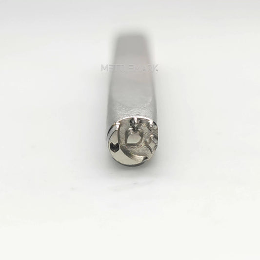 Custom Metal Design Stamp Moon And Stars with Heart & Crescent