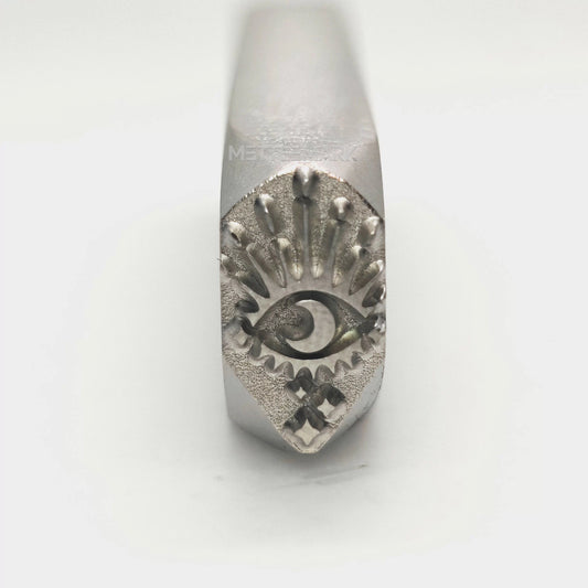 Custom Metal Design Stamp Stars and Moon in Eye - Memk-0663