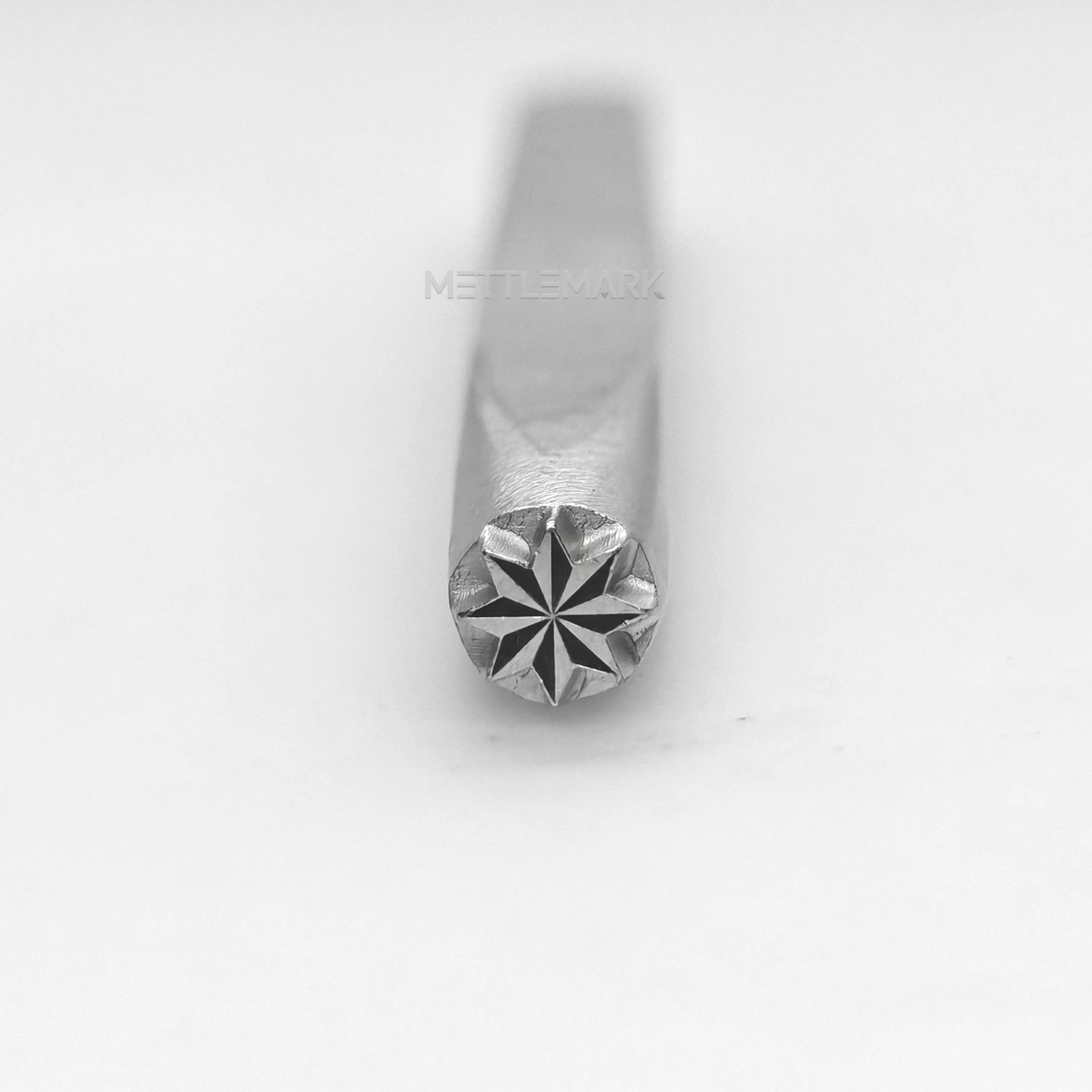 Custom Metal Design Stamp Octagonal Star Three - dimensional star - Memk-0636