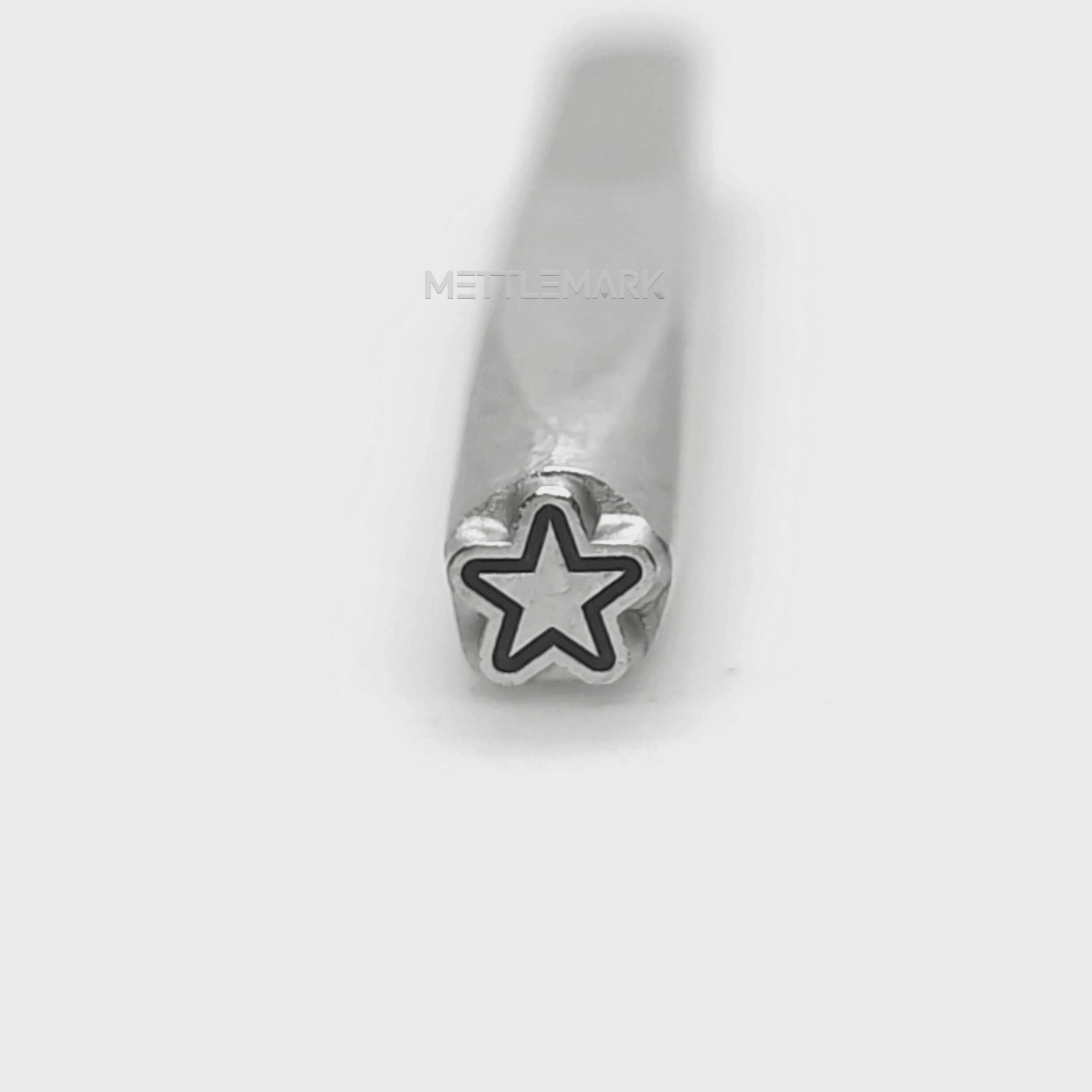 Custom Metal Design Stamp Stars Pentagram & Double Layer - Memk-0632