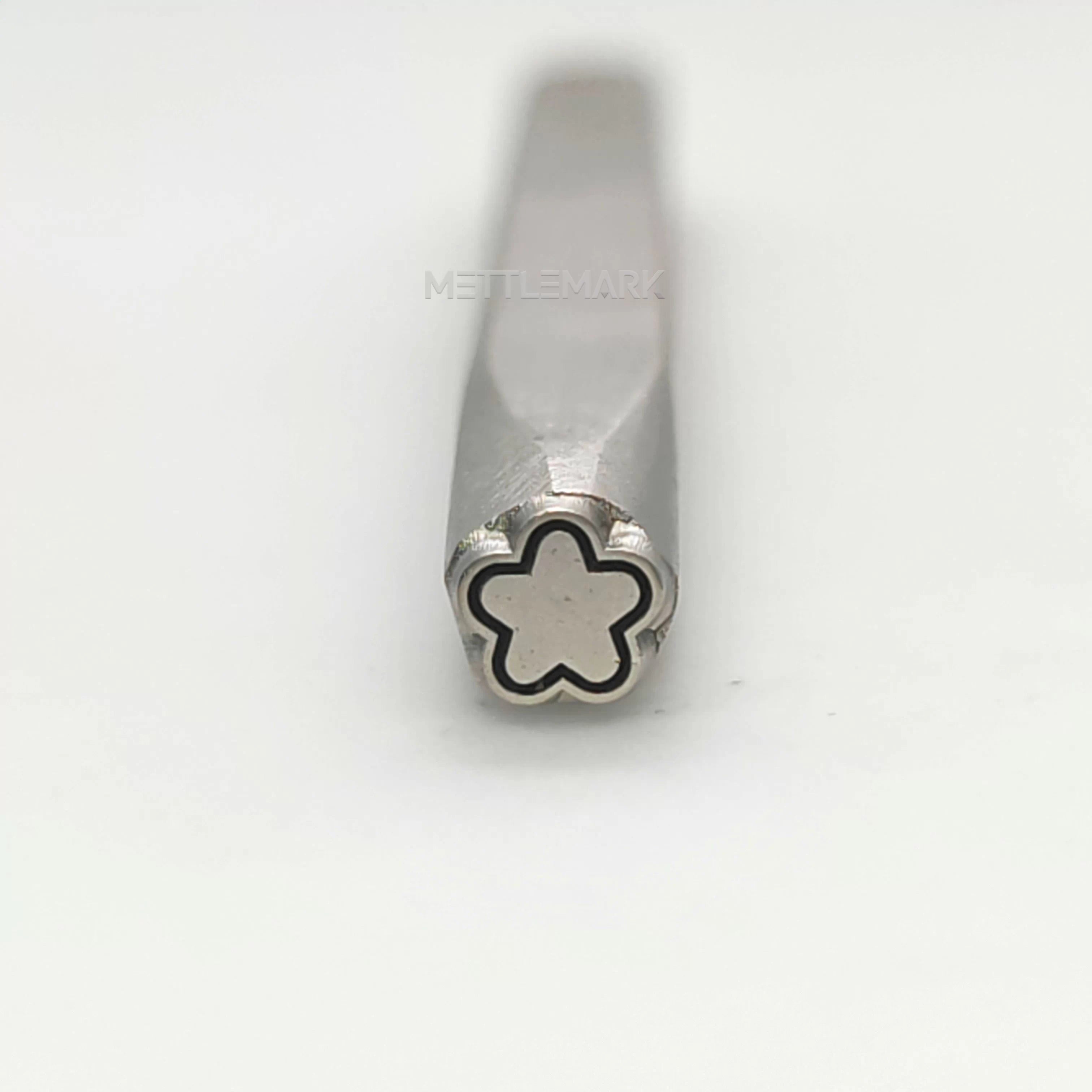 Custom Metal Design Stamp Stars Pentagram & Double Layer & Rounded Corners - Memk-0633