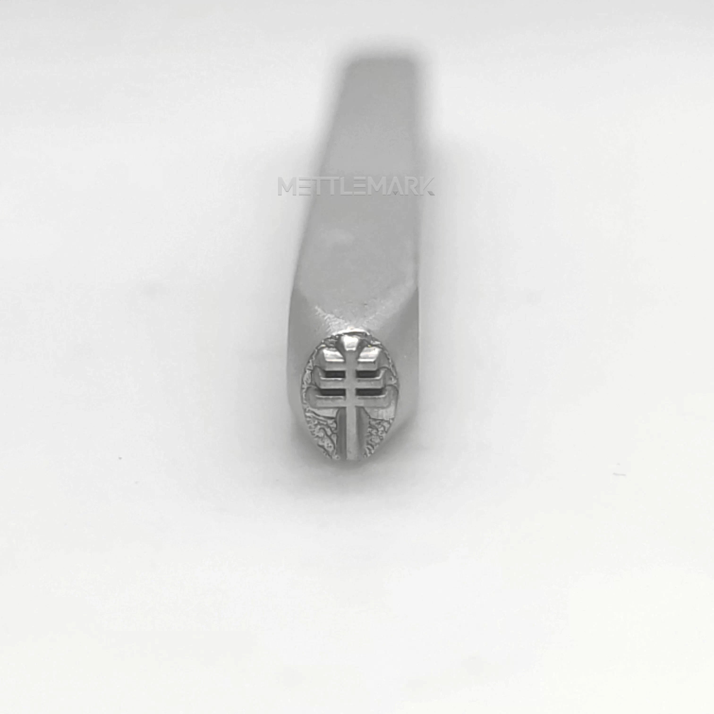 Metal stamping tool with SymbolsCrossPattern