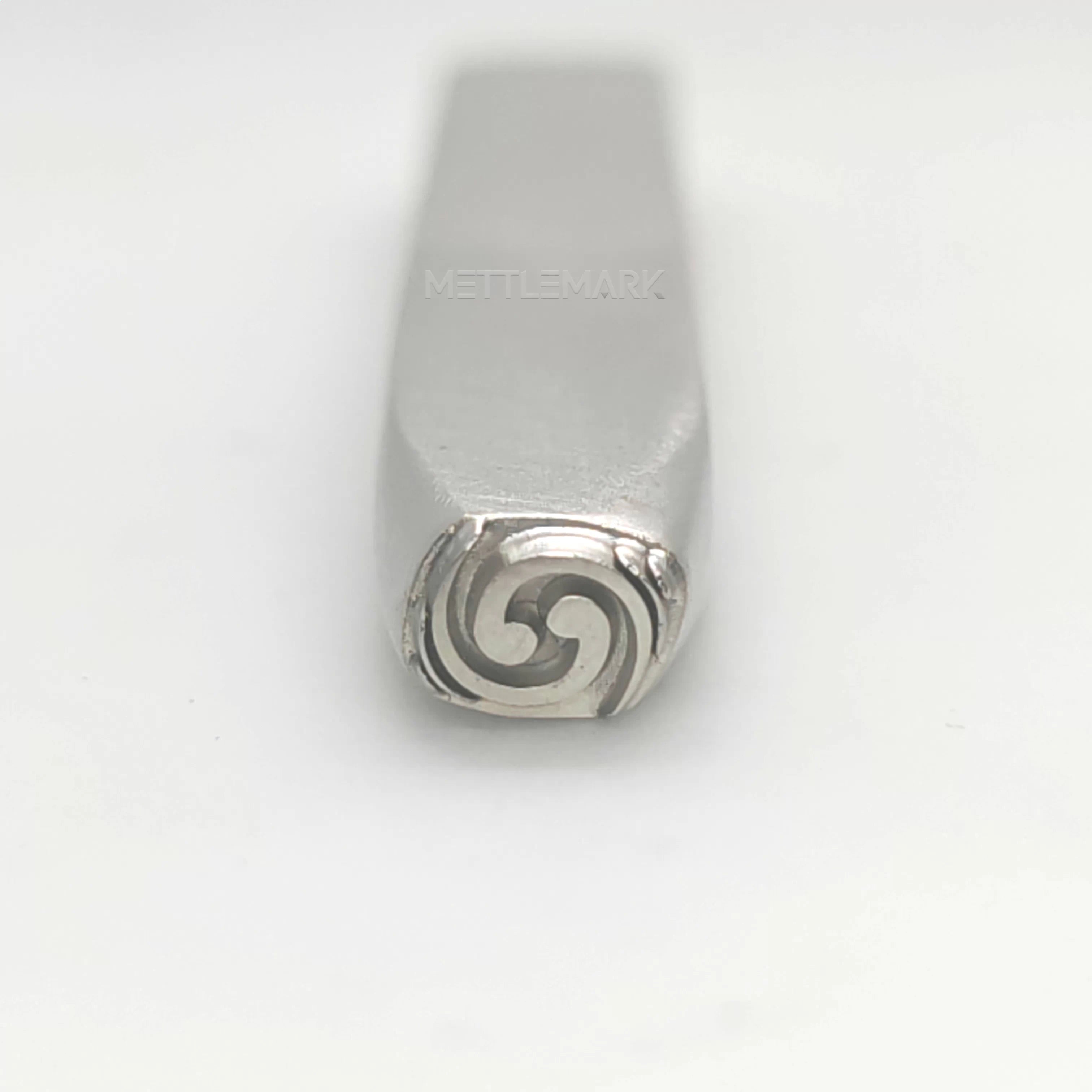 Metal stamping tool with SymbolsSwirlTexture