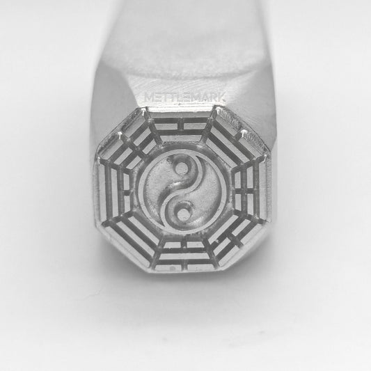 Custom Metal Design Stamp Tai Chi Philosophy Symbol Emptiness and Fullness - Virtual and Real - Memk-1132