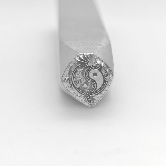 Custom Metal Design Stamp Tai Chi & Dragon Emptiness and Fullness - Memk-1137