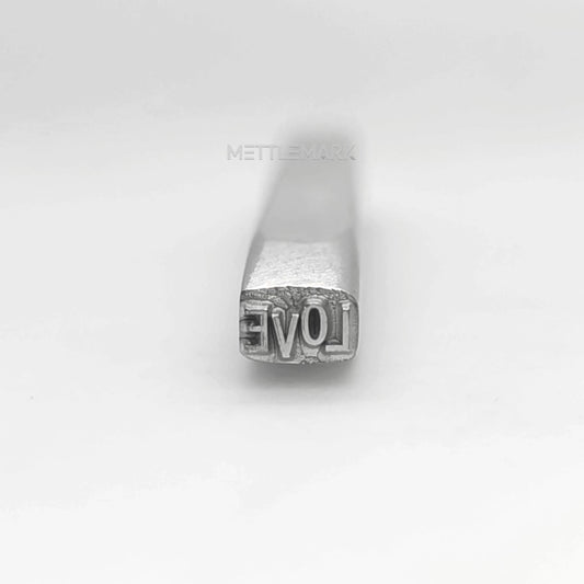 Custom Metal Design Stamp Text LOVE Word LOVE Alphabets LOVE - Memk-0596