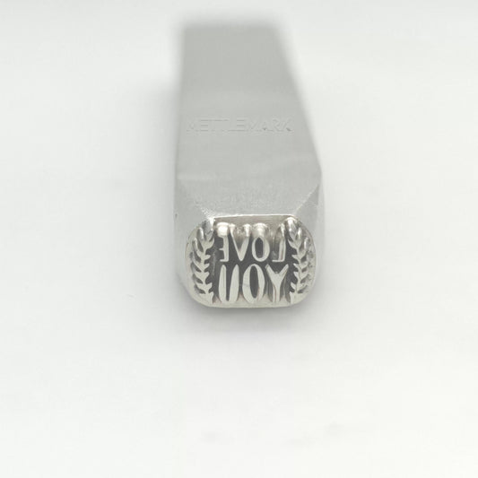 Custom Metal Design Stamp Text LOVE YOU Word LOVE YOU - Memk-0598
