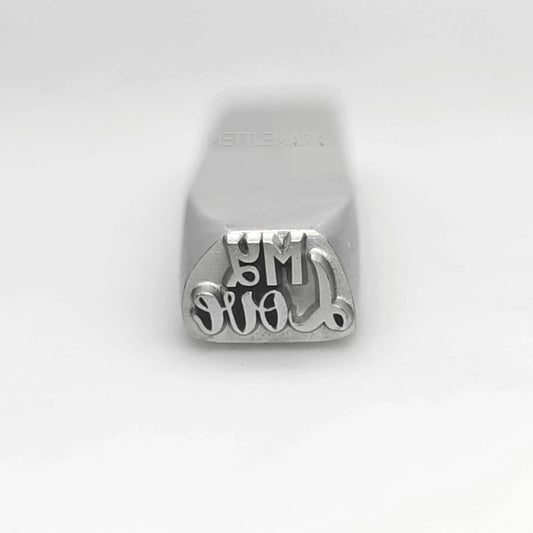 Custom Metal Design Stamp Text My Love Word My Love  - Memk-0599