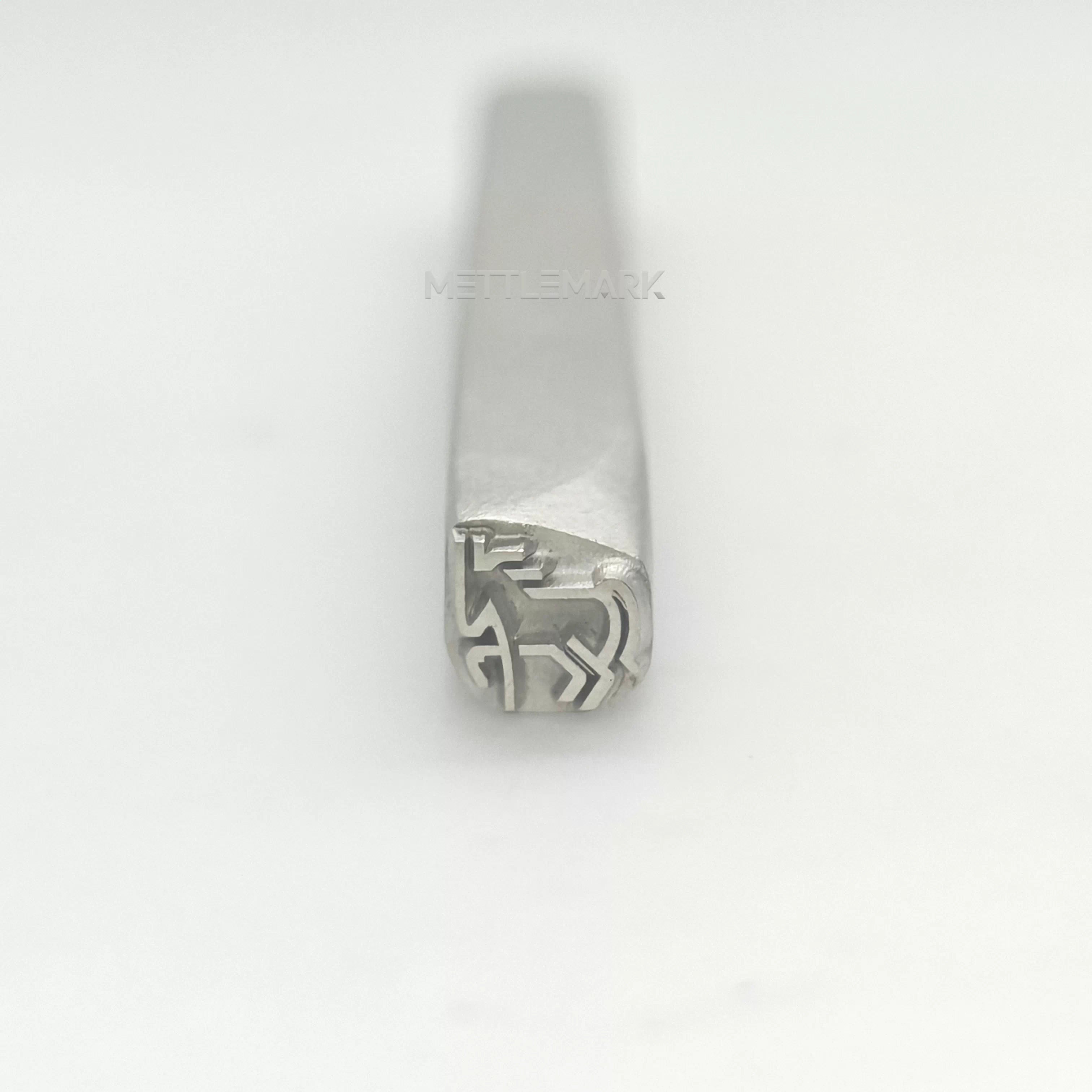 Metal stamp with a horse design 